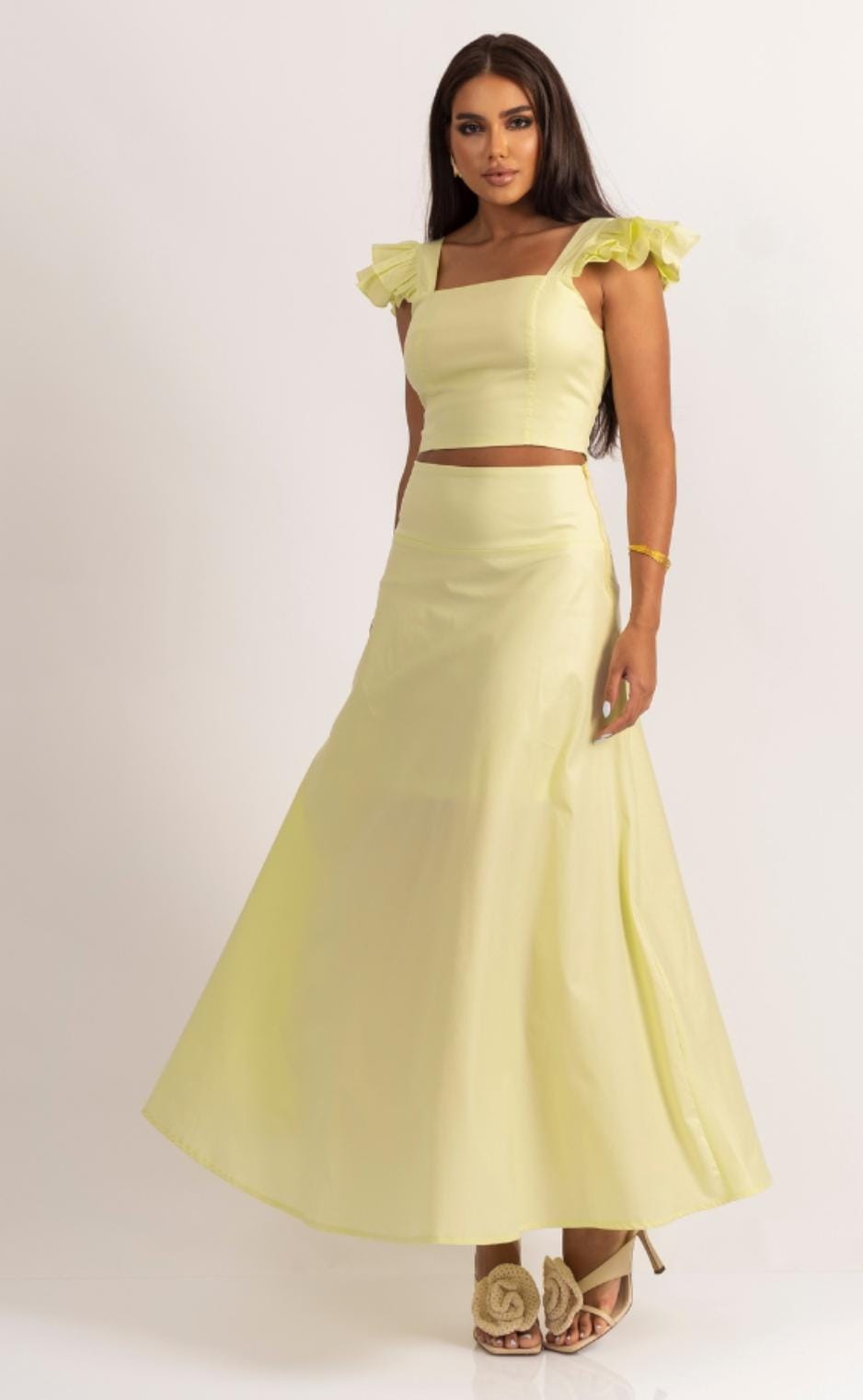 Conjunto Top Alca Saia Longa Gode Flora