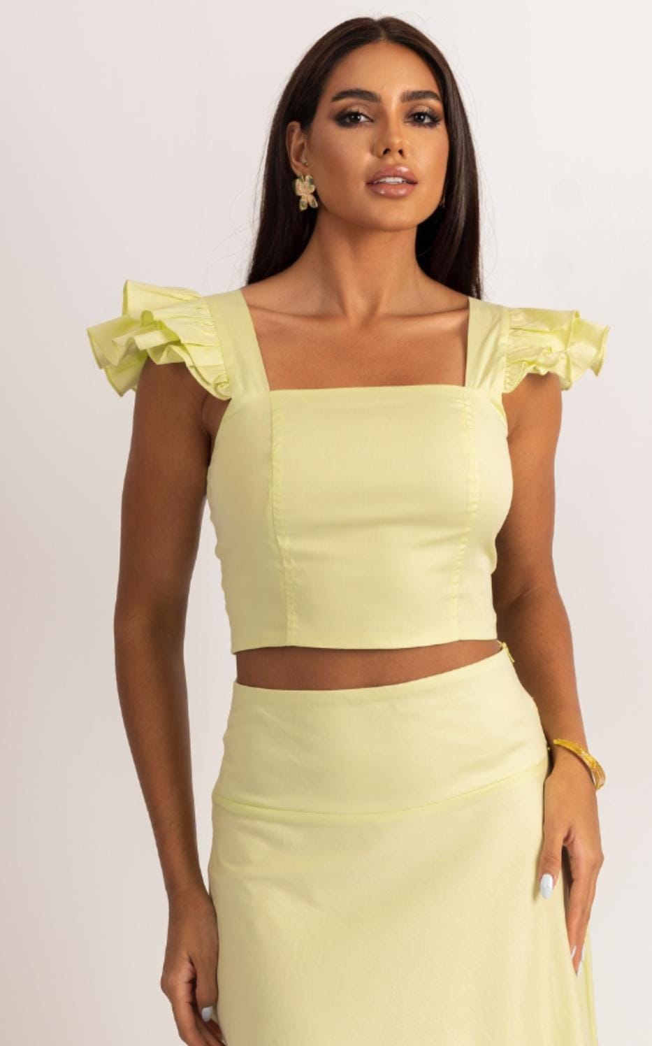 Conjunto Top Alca Saia Longa Gode Flora