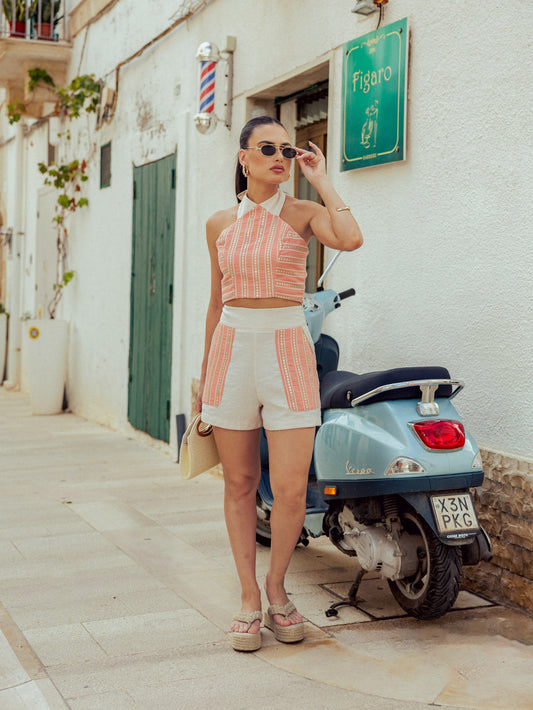 Conjunto Top e Shorts de Paetê