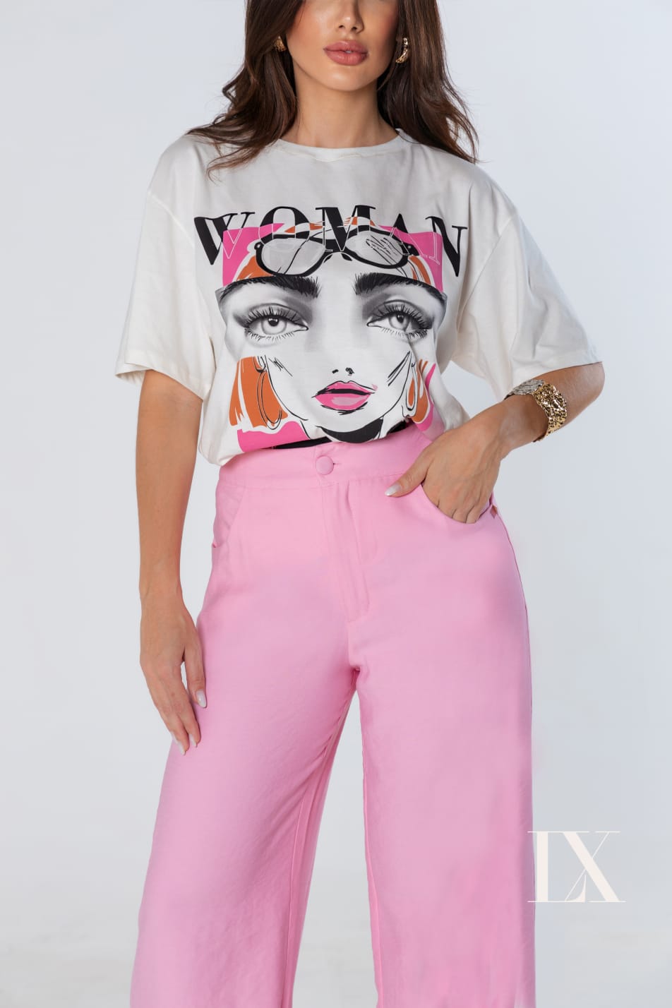Calça reta Samara