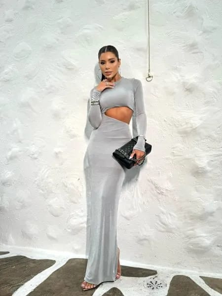 Vestido com manga Karly